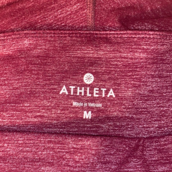 Athleta Burgundy Maroon Wine Space Dye Leggings - Picture 8 of 9